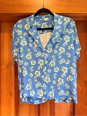 KULE Tina Blue Aloha Shirt